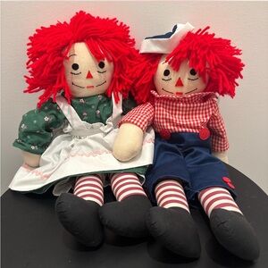 Vintage Raggedy Ann and Andy Dolls